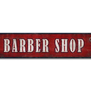 Barber Shop Sign - Barber Shop Decor - Custom Barber Shop - Vintage Style Sign - Premium Quality Rustic Metal Sign