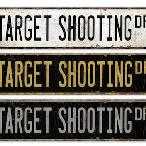 Target Shooting - Target Shooting Sign - Target Game Sign - Shooting Game - Sports Sign - Premium Quality Rustic Metal Sign