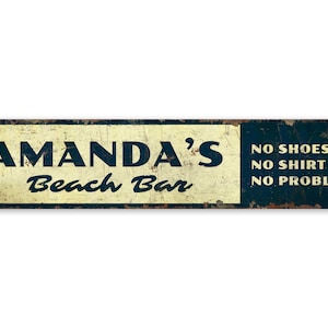 Beach Bar Sign - Vintage Style Sign - Beach Bar - Custom Beach Bar - Beach Bar Decor - Premium Quality Rustic Metal Sign