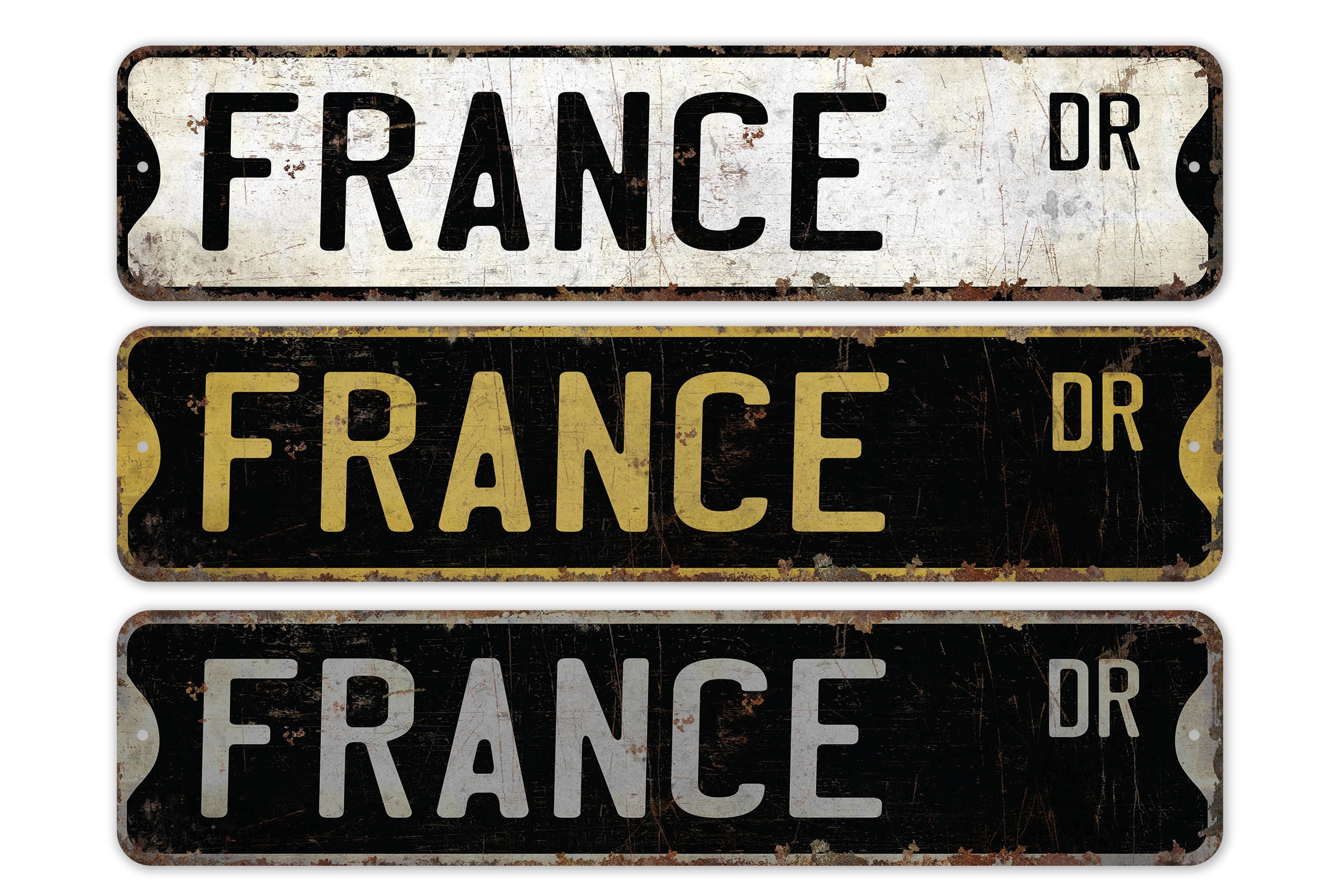 France - France Sign - France Decor - Vintage Style Sign - Custom