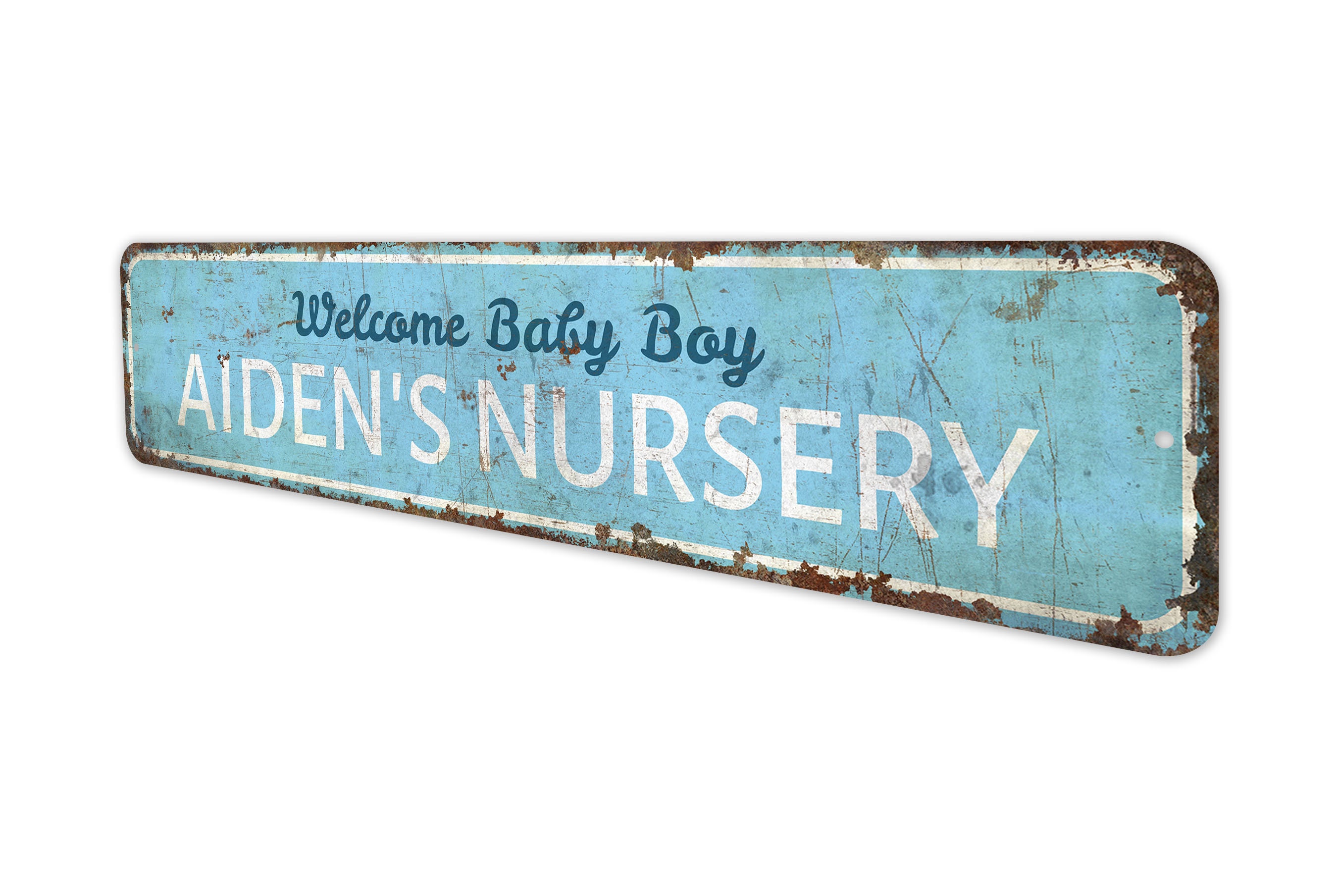 Welcome Baby Boy - Kids Room Sign - Kids Room Decor - Vintage Style ...
