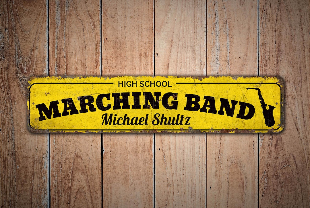Highschool Marching Band Marching Band Sign Marching Band Etsy
