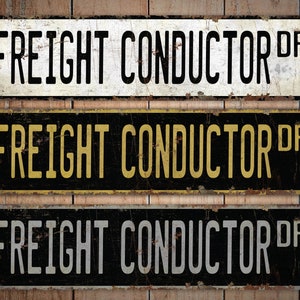 Conductor Lettering Freight Conductor - Freight Conductor Sign - Freight Conductor Decor ...