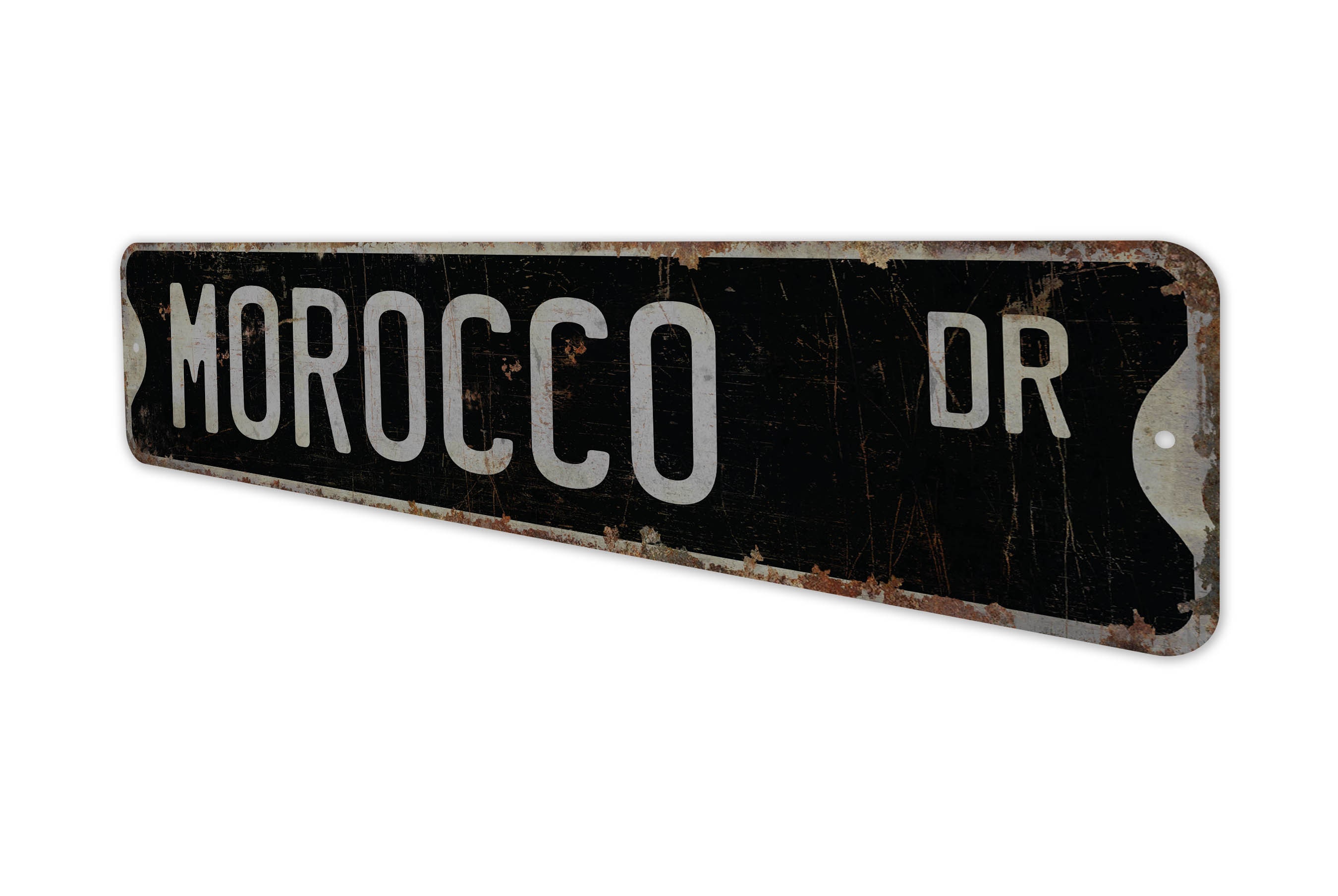 Morocco - Morocco Sign - Morocco Decor- Vintage Style Sign
