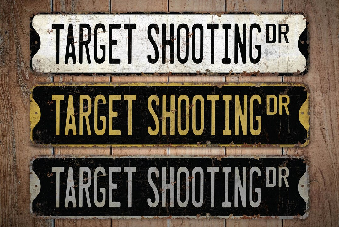Target Shooting - Target Shooting Sign - Target Game Sign - Shooting