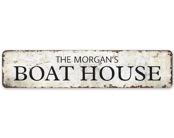 Boat House Sign - Lake Boat House - Boat House - Beach Boat House - Boat House Decor - Premium Quality Rustic Metal Sign