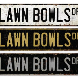 Lawn Bowls - Lawn Bowls Sign - Lawn Bowls Game Sign - Lawn Bowls Decor - Sports Sign - Premium Quality Rustic Metal Sign