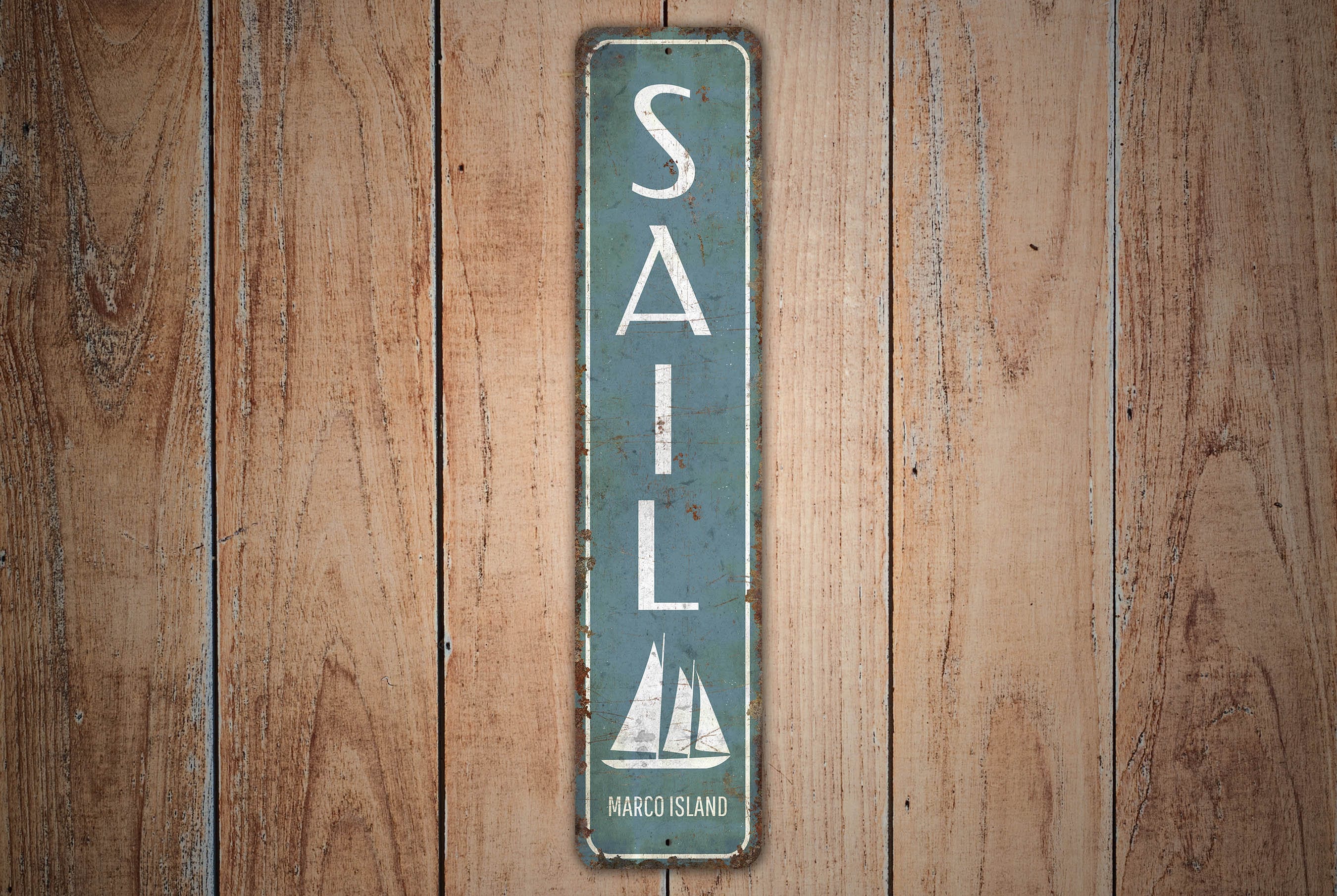 Sail Sign - Custom Island Sign - Island Decor - Vintage Style Sign ...