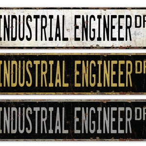 Industrial Engineer - Industrial Engineer Sign - Industrial Engineer Decor - Vintage Style Sign - Premium Quality Rustic Metal Sign