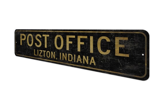 Post Office Sign - Vintage Style Sign - Post Office Decor - City