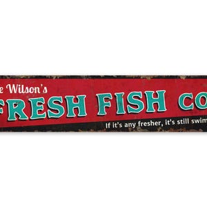 Fresh Fish Co. Sign - Fresh Fish Sign - Fresh Fish Co. - Fresh Fish Decor - Premium Quality Rustic Metal Sign