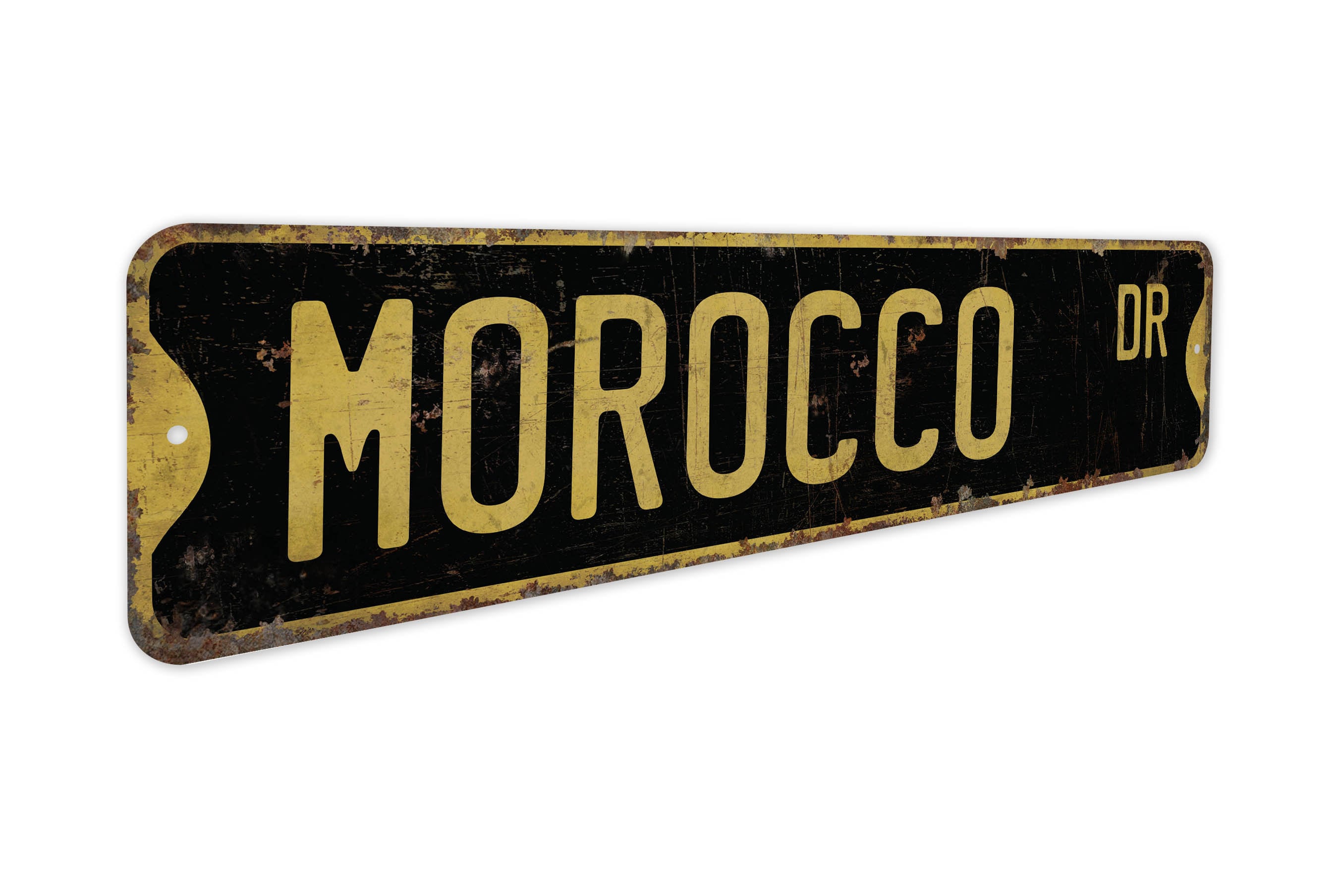 Morocco - Morocco Sign - Morocco Decor- Vintage Style Sign