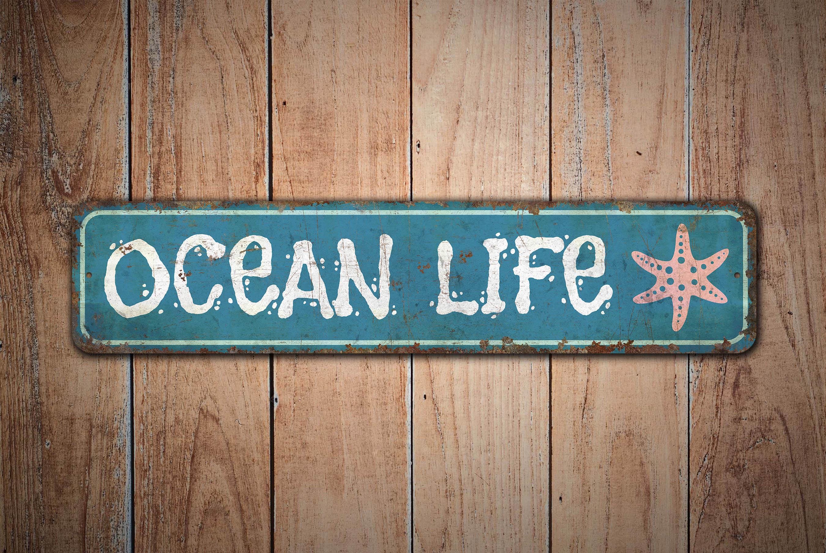 Ocean Life Sign - Beach Sign - Beach Decor - Beach Lover Gift - Beach ...