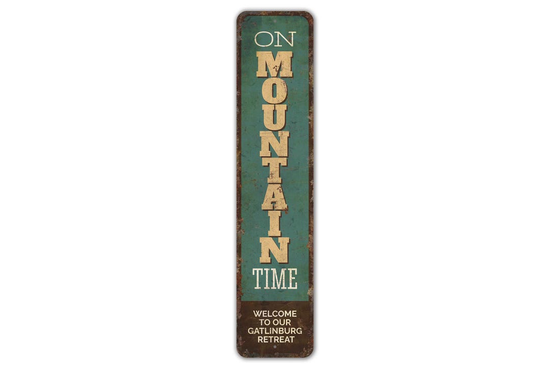 Rustic Retreat Sign On Mountain Time Sign - Mountain Retreat Sign - National Park Decor ...