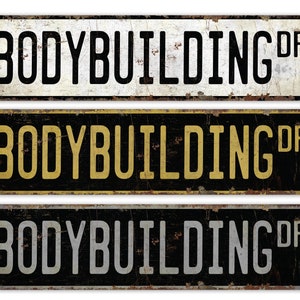 Bodybuilding Sign - Bodybuilding Fan - Bodybuilding Gym - Bodybuilding Decor - Sports Sign - Premium Quality Rustic Metal Sign
