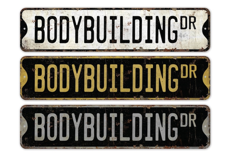 Muscle Building Sign Bodybuilding Sign - Bodybuilding Fan - Bodybuilding Gym - Bodybuilding ...