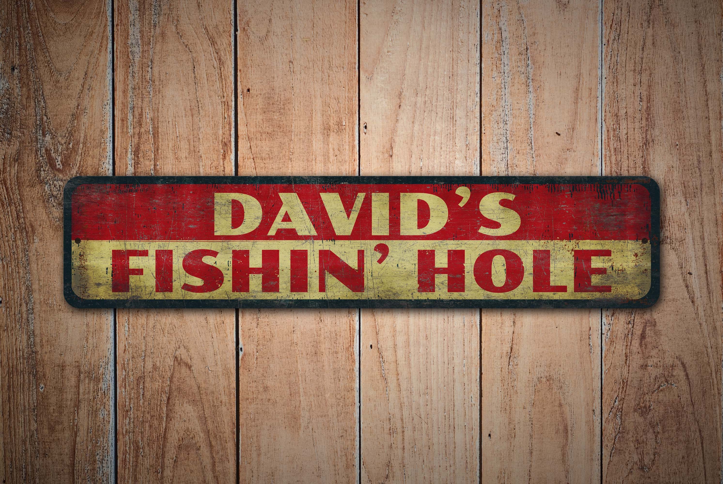 Fishing Hole Sign Fishing Hole Decor Custom Fishing Hole Vintage Style Sign  Premium Quality Rustic Metal Sign -  Canada