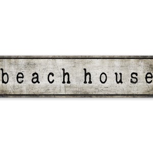 Custom Beach House - Beach House Sign - Beach House Decor - Rustic Beach Decor - Vintage Style Sign - Premium Quality Rustic Metal Sign