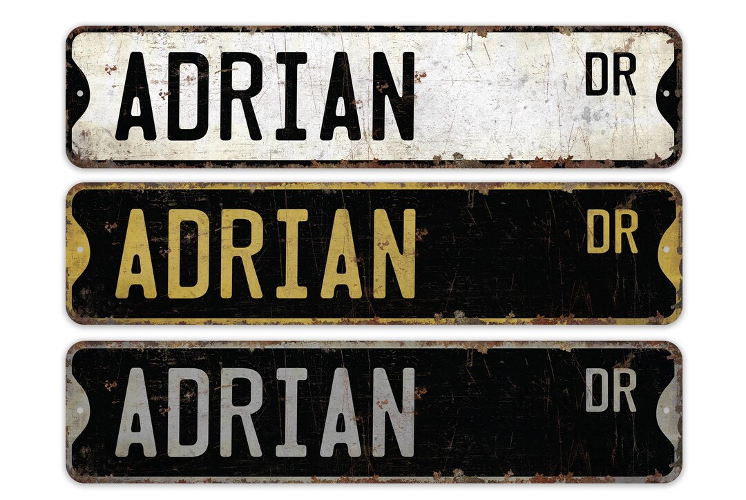 Adrian Name Sign - Boys Room Sign - Custom Name Sign - Family Name Sign ...