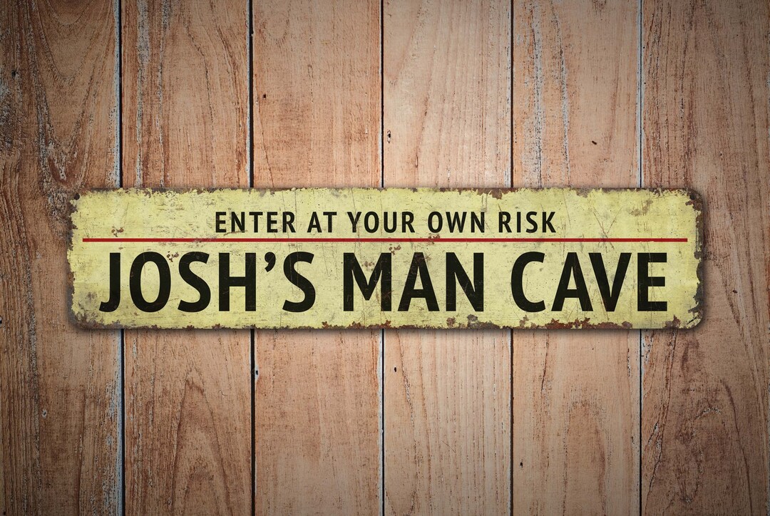 Enter at Your Own Risk - Enter at Your Own Risk Sign - Man Cave Decor ...