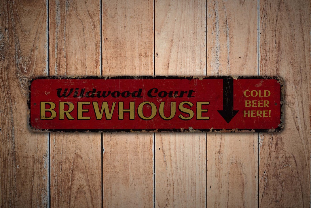 Brewhouse Cold Beer Cold Beer Here Sign Cold Beer Decor Vintage Style