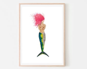 Rock On Yellowtail GIclee Watercolor Print