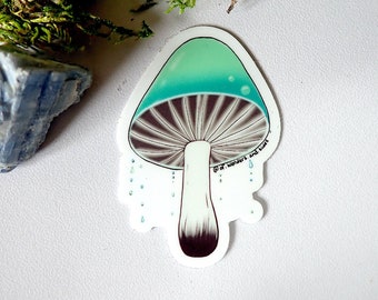 Mini mushroom sticker waterproof cottage core