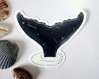 Whale Tail Sticker Waterproof Humpback