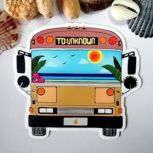 Tropical Skoolie Sticker - 305 Miami Bus Wanderer