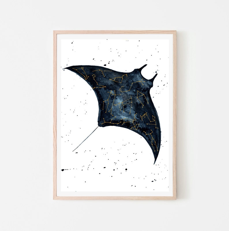 Sternzeichen Himmel Manta Blattgold Aquarell Astrologie Schütze Skorpion Fische Waage Löwe Krebs Zwillinge Wassermann Widder Stier Jungfrau Steinbock Bild 1