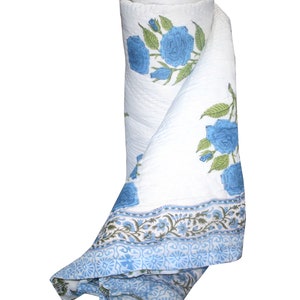 Traditional Jaipur Razai, Hand Block Printed Quilt, Lightwight Quilt, Handmade Quilt All size Quilt
