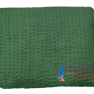 Plain solid Color Indian 100% Cotton Size New Traditional Home Decorative Bed Coverlet Bedspread Modern Kantha Throw