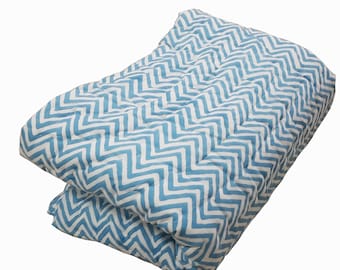 Hand Block Print Cotton Quilt - Reversible Indian Razai Throw