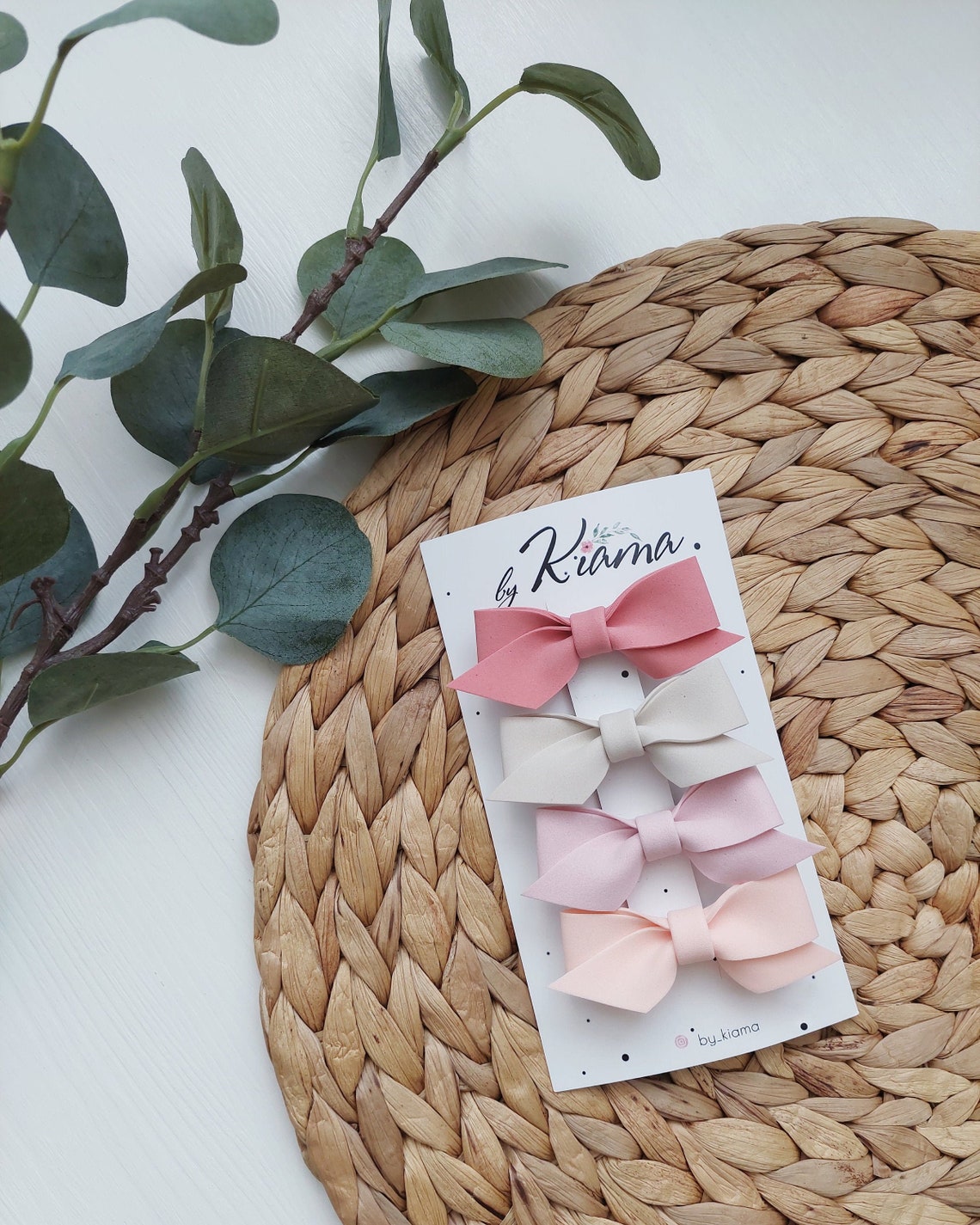 Set of 4 Hair Bows Clips for Baby Girls Baby Girl Clips Etsy