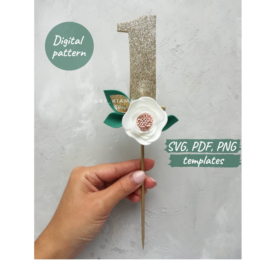 Number One Cake Topper Template 1st Birthday Cake Topper - Etsy