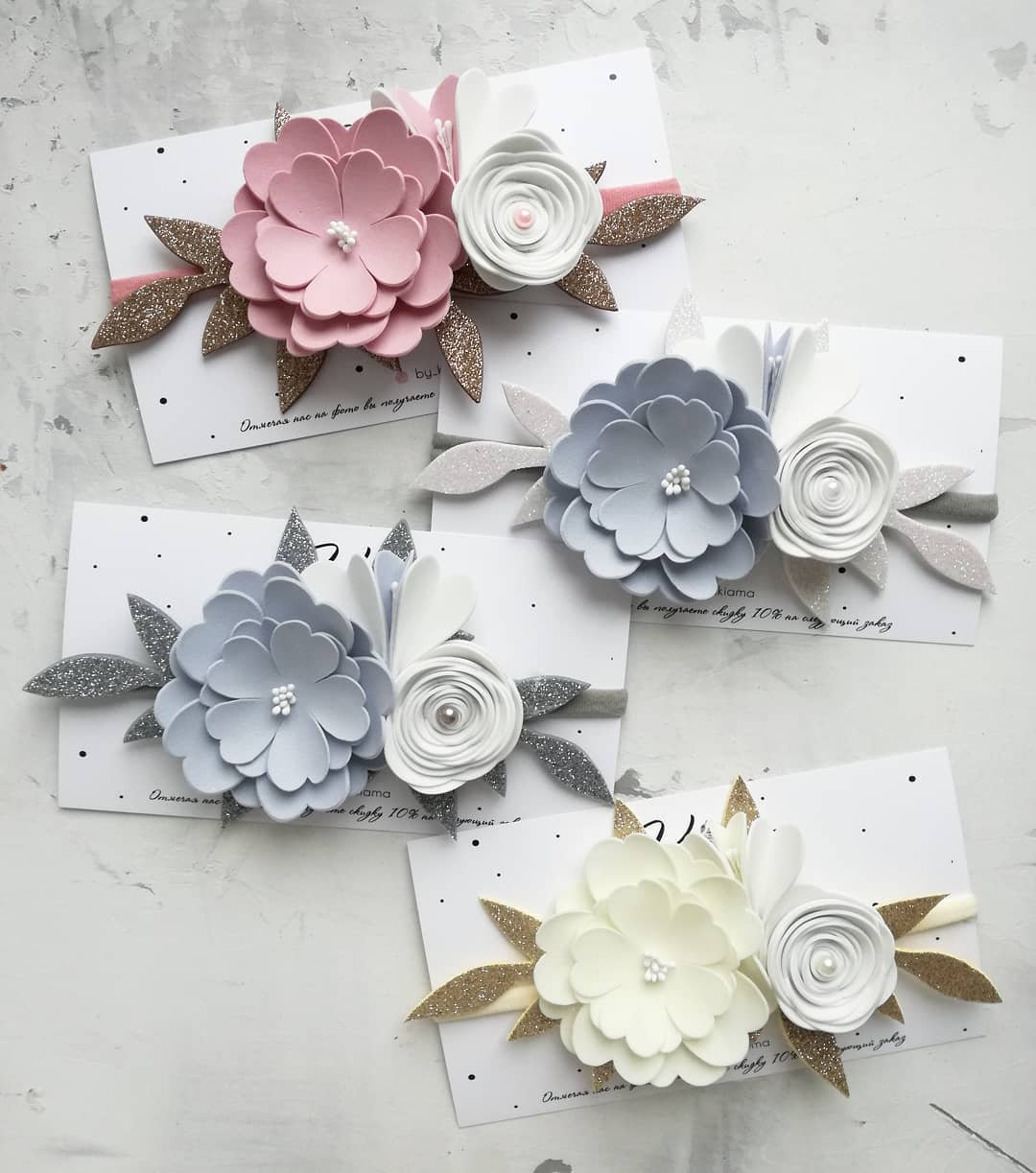 Flower Headband Pdf Printable Template for Hand Cutting DIY Floral ...