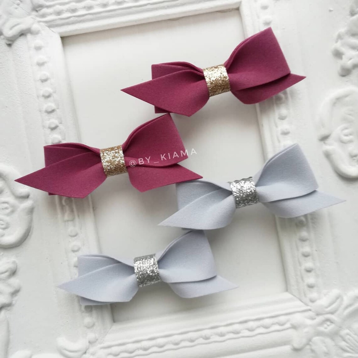 Set of 4 Hair Bows Clips for Baby Girls Baby Girl Clips Etsy