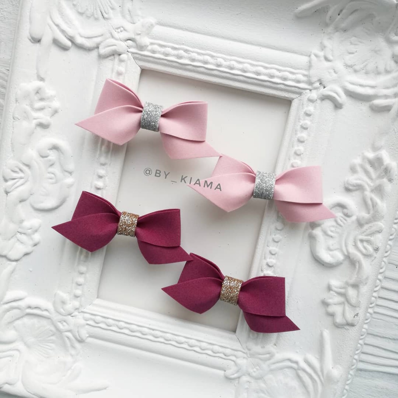 Set of 4 Hair Bows Clips for Baby Girls Baby Girl Clips Etsy