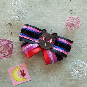 Broche inspiration luna p manga sailor moon en porcelaine froide chibi moon bandai sailor chat chibiusa tsukino black small lady ball