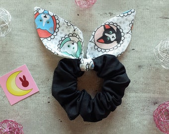 Lieblingsfarbe Katze süße Katze kawaii in Medaillon Mädchen Mädchen Kind Baumwolle Popeline verliebt in Katzen mehrfarbige Geschenkidee