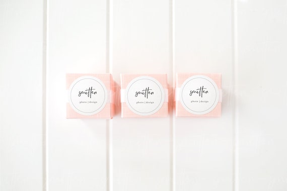 Styled Stock Photography Square And Circle Tag Wedding Favor