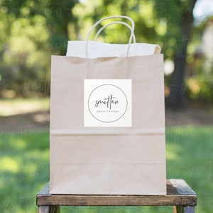Styled Stock Photography, Wedding Favor Tag Mockup, Gift Tag, Kraft Bag Tag, JPEG, Welcome Bag, Wedding Stock Image, Digital Stock Image