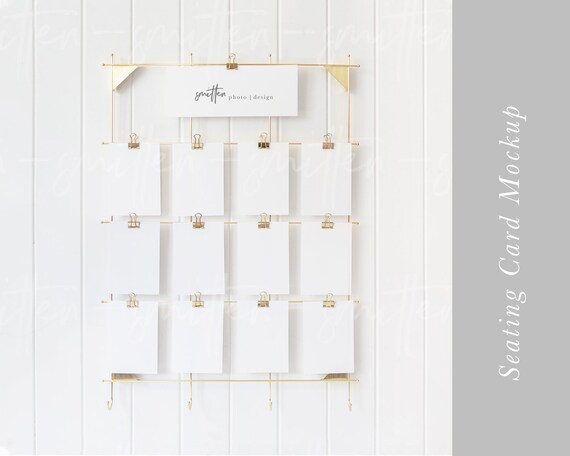 Styled Stock Photography Gold Frame Seating Card Mockup Etsy