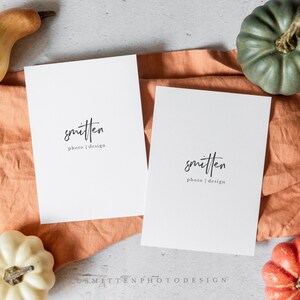 Calabaza Stock fotografía boda saludo 2 tarjetas mockup, redes sociales, imágenes de productos de papel, otoño otoño tema #SPD0027-11
