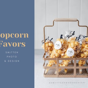 Popcorn Favor Label Stock photography, Round Label Mockup, Wedding Favor Mockup, Social Media, Paper Product Images #SPD0028-14