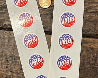 Mini Vote Stickers - 25 Stickers Great for Postcards