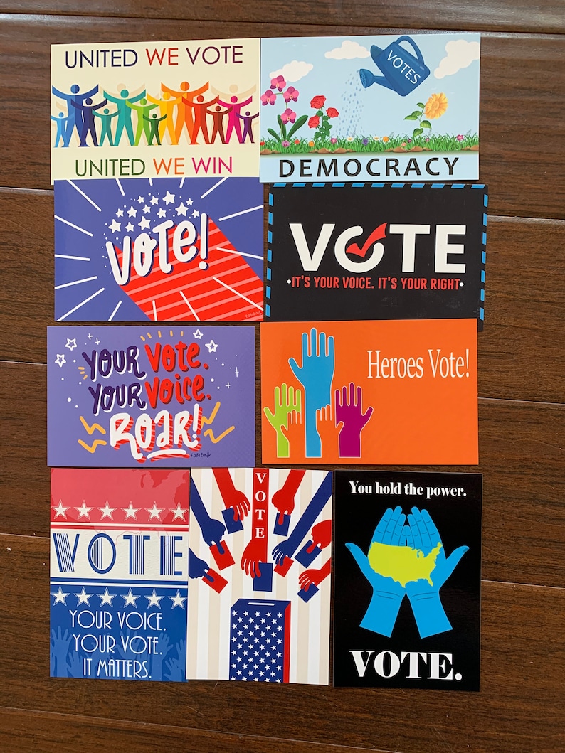 Postcards to Voters Mixed Bag 50 Cards Donation to LWV image 2