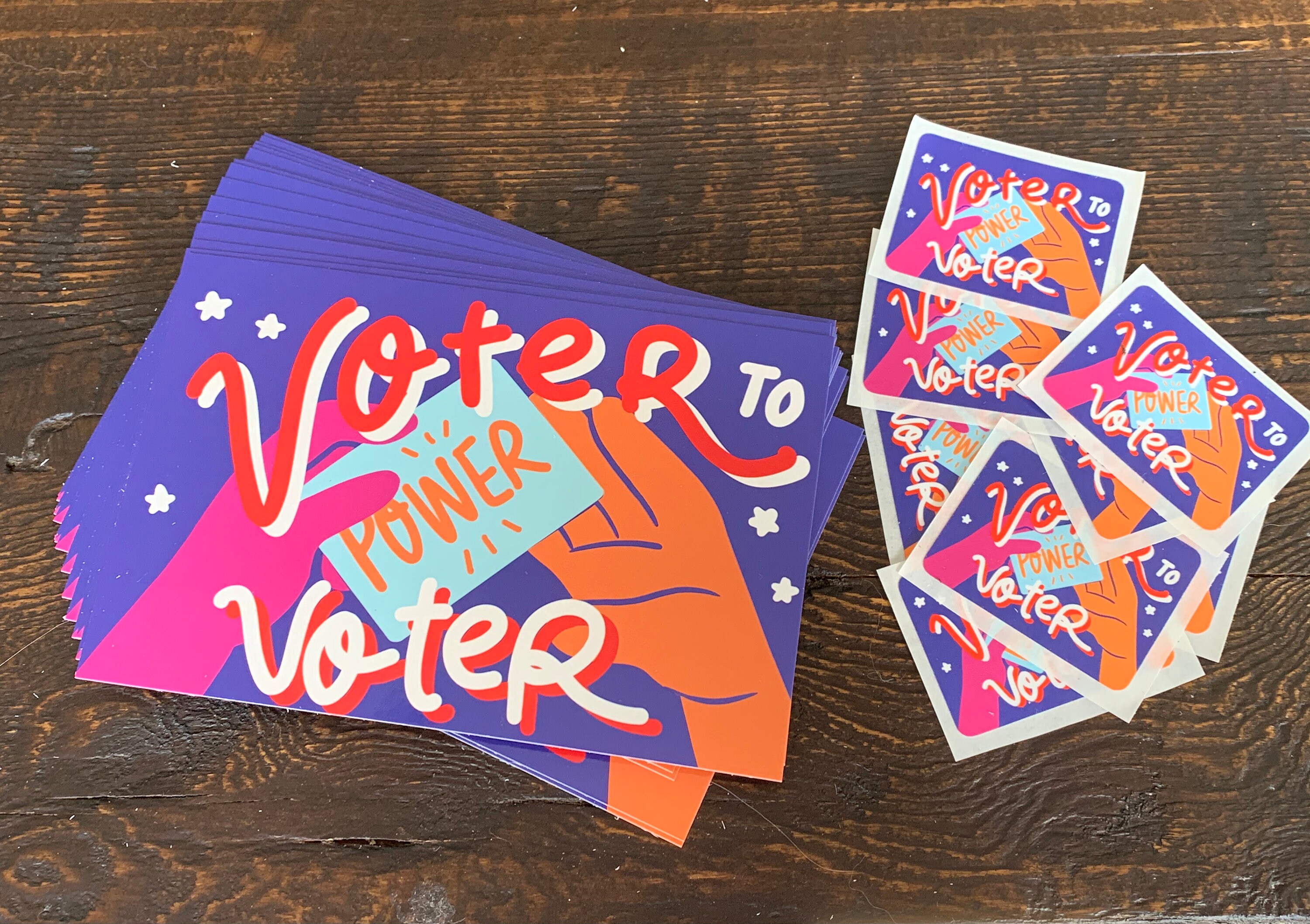 Voter to VoterStickers for Postcard to Voters Set of 25 Etsy