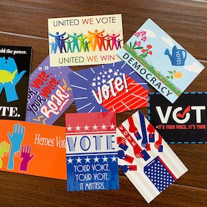 Postcards to Voters Mixed Bag 50 Cards Donation to LWV image 1
