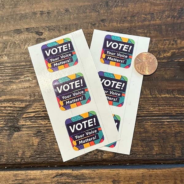 Mini Vote Stickers - 25 Stickers Great for Postcards